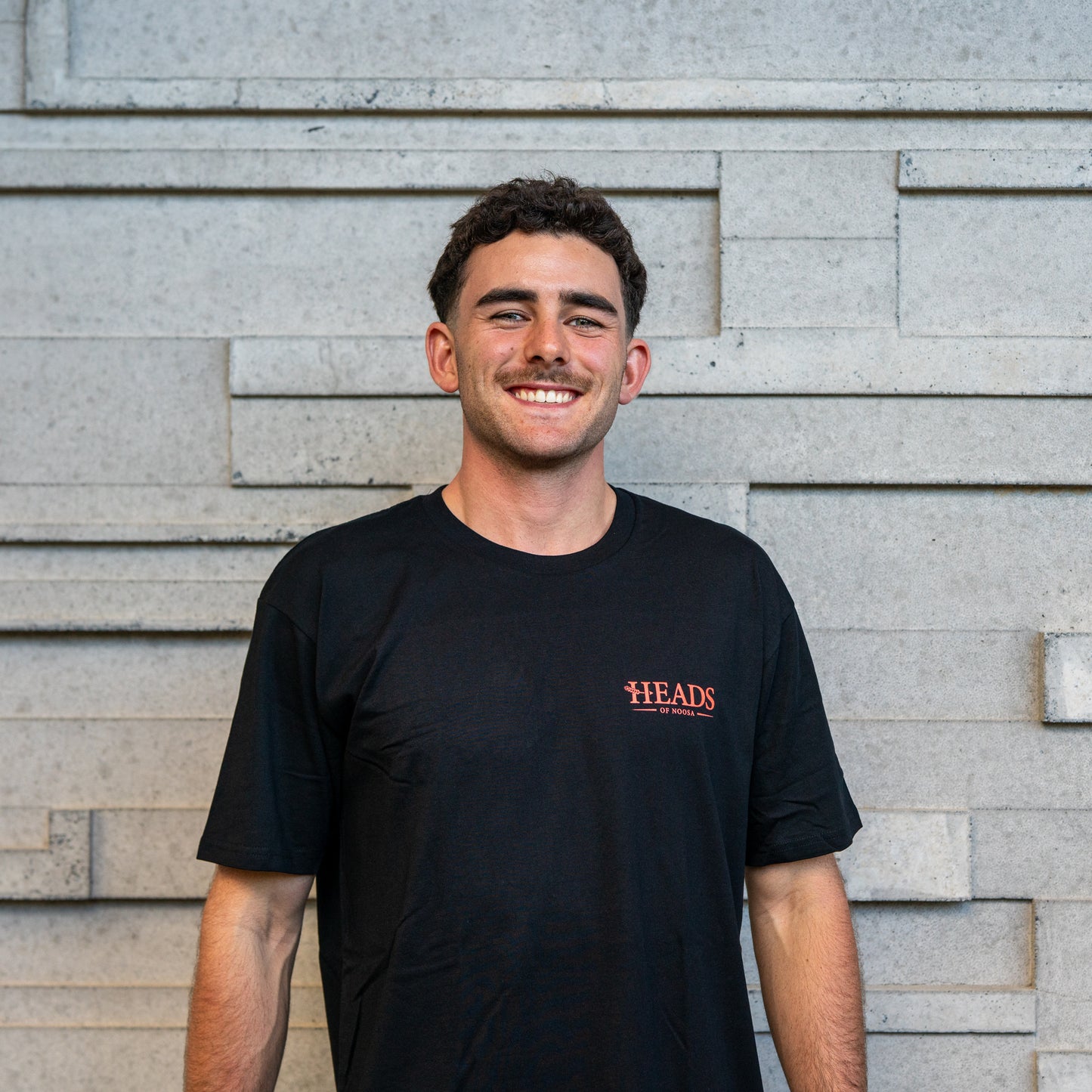 OG Logo Tee | Black - Fluro Red/Grey - Heads of Noosa Brewing Co.