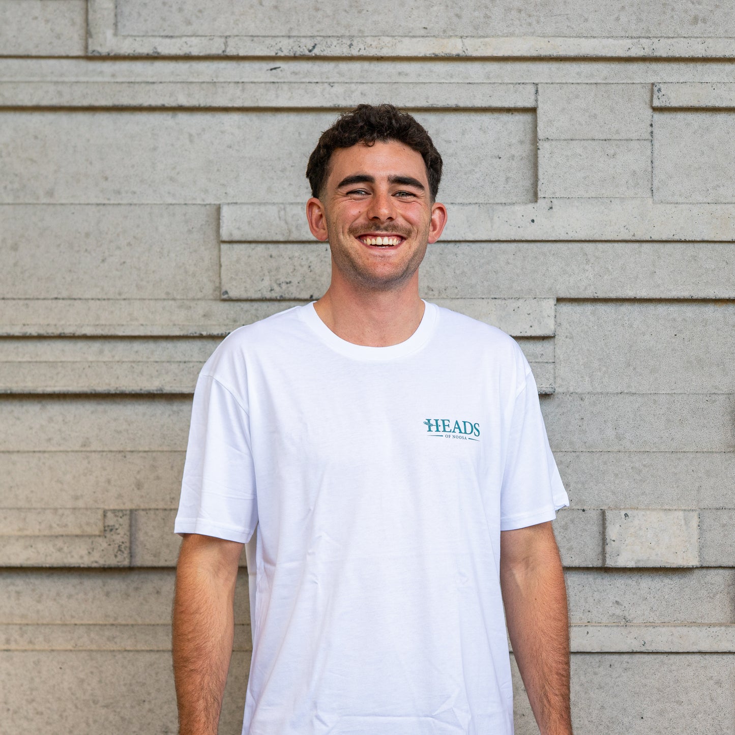 OG Logo Tee | White - Teal/Grey - Heads of Noosa Brewing Co.