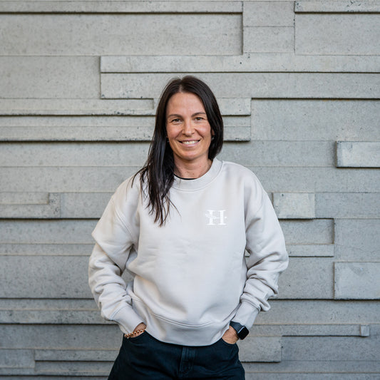 Women's Relax Crew Sweater | Bone - Heads of Noosa Brewing Co.