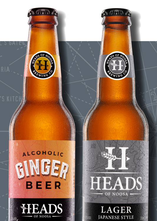 Japanese Lager & Alcoholic Ginger Beer | Mixed Carton - Heads of Noosa Brewing Co.