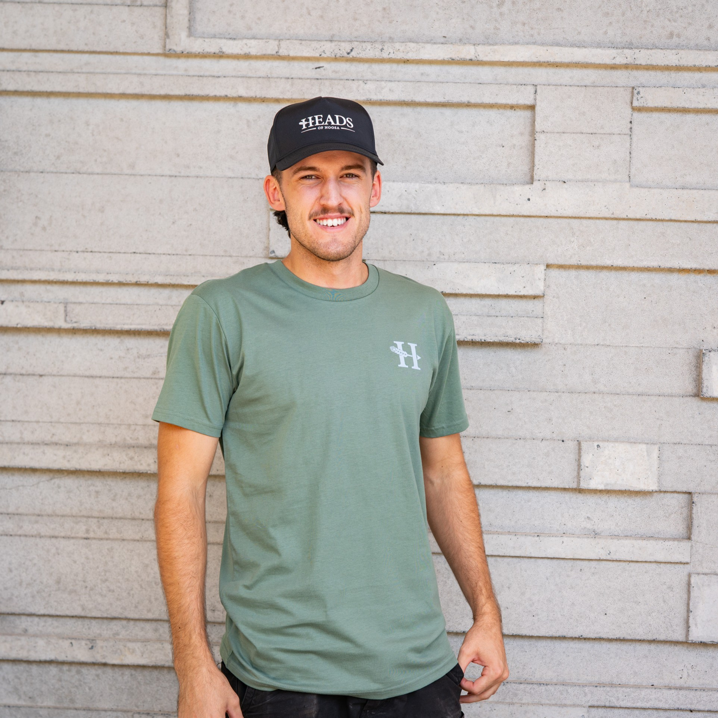 OG Logo Tee | Sage - Grey Logo - Heads of Noosa Brewing Co.