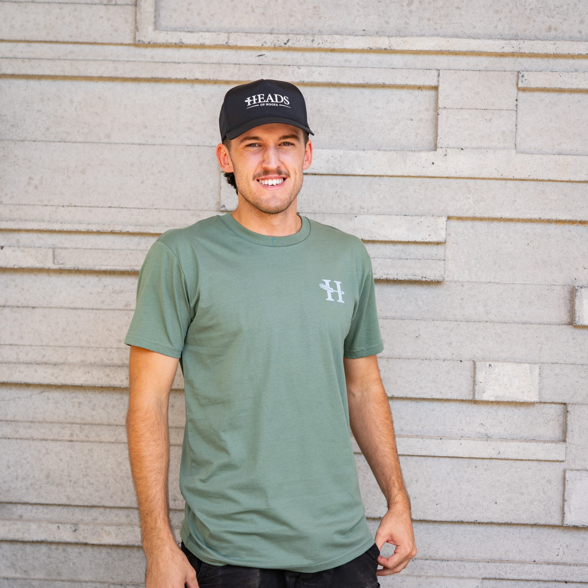 OG Logo Tee | Sage - Grey Logo - Heads of Noosa Brewing Co.