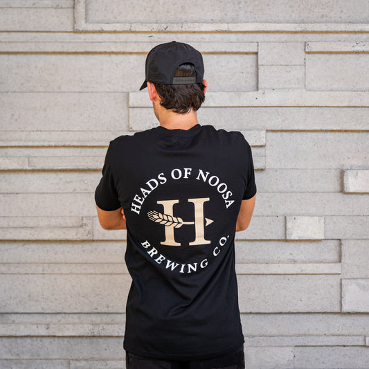 OG Logo Tee | Black - Cream/White Logo - Heads of Noosa Brewing Co.