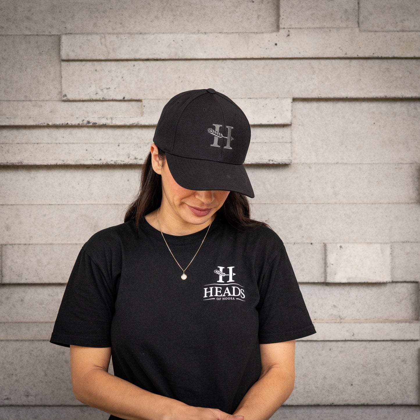 FlexiFit Classic Snapback Cap - Grey Logo Stitching - Heads of Noosa Brewing Co.