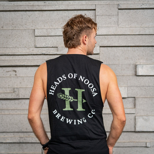 OG Logo Mens Singlet | Black - Army/White