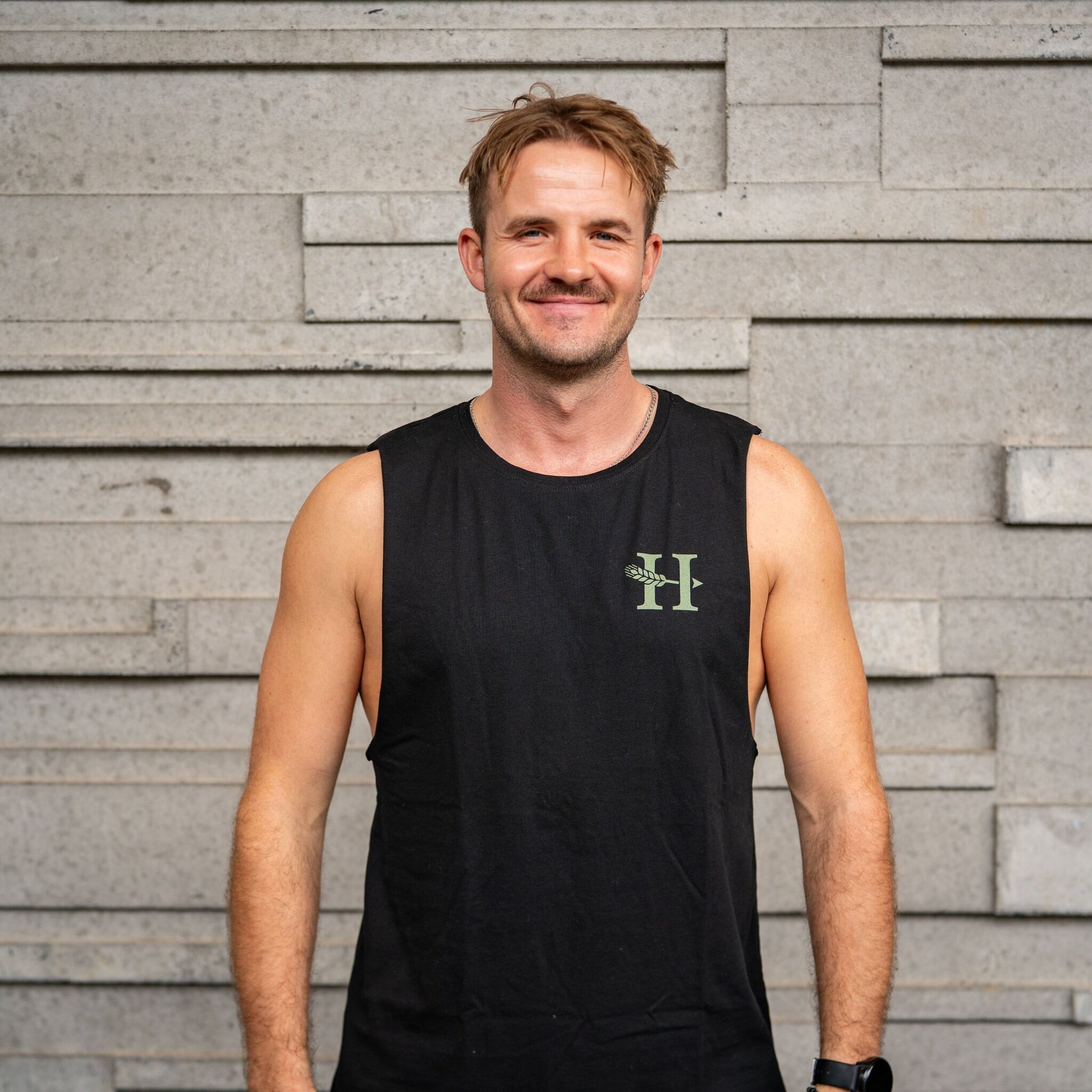 OG Logo Mens Singlet | Black - Army/White - Heads of Noosa Brewing Co.