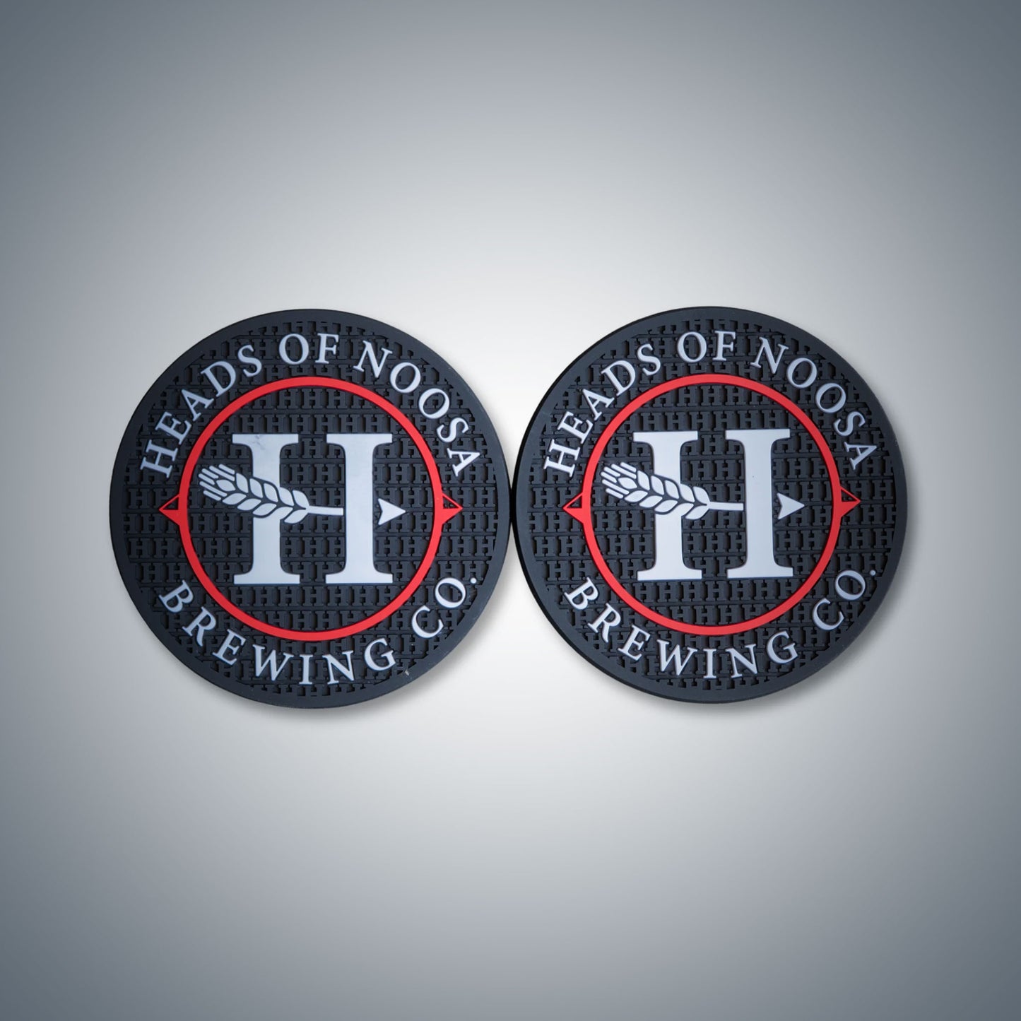 Rubber Coasters - Mini Beer Mats - Heads of Noosa Brewing Co.