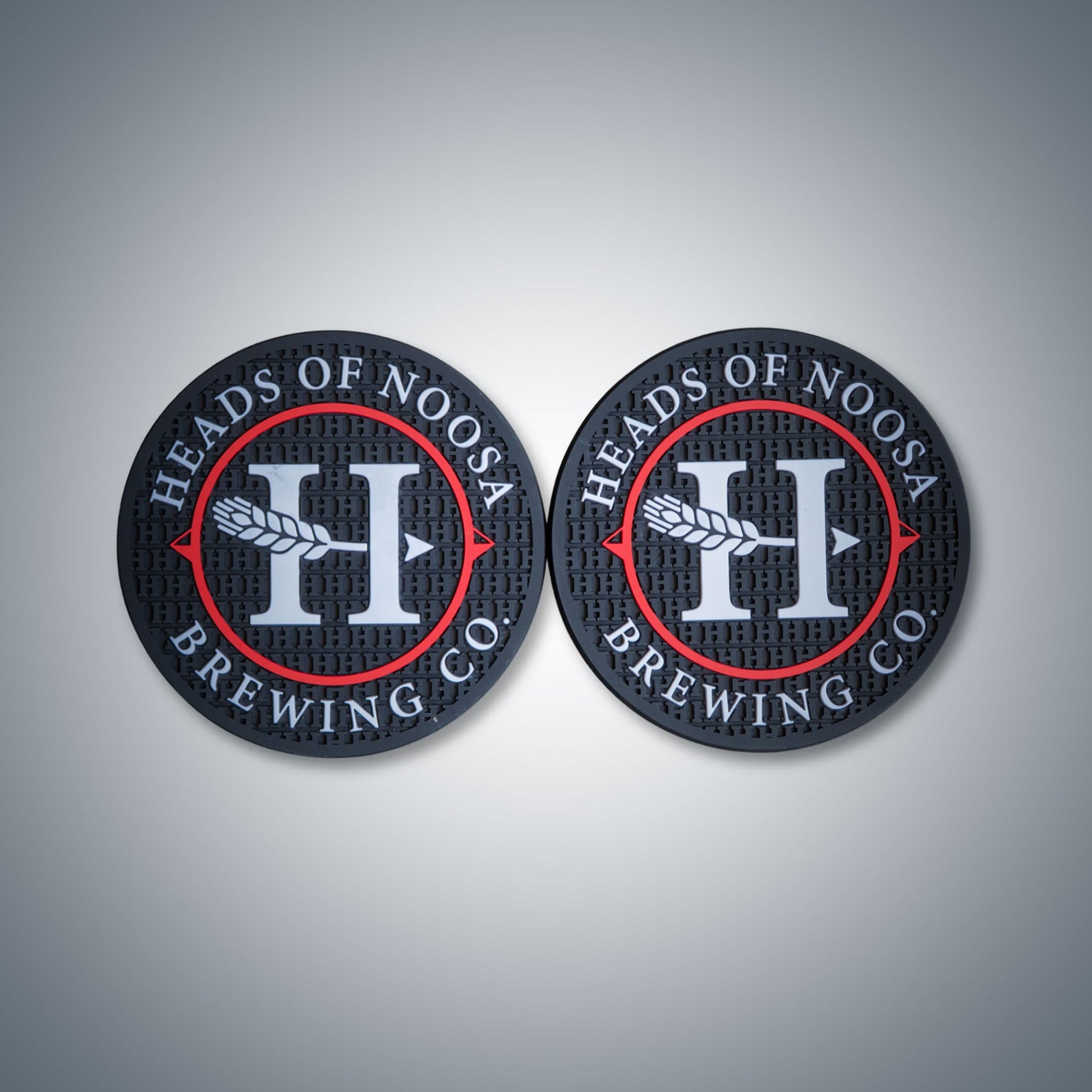 Rubber Coasters - Mini Beer Mats - Heads of Noosa Brewing Co.